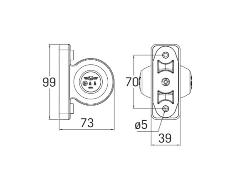 DELIMITADOR LATERAL VM/BR LED 12/24V