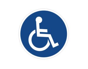 DISTICO AUTOCOLANTE “PESSOAS COM DEFICÊNCIA….”