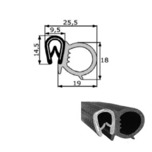 GUARDA VENTO PORTA 18X25,5MM