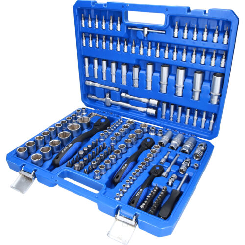 JOGO CHAVES CAIXA 172 PCS 1/4 + 3/8 + 1/2