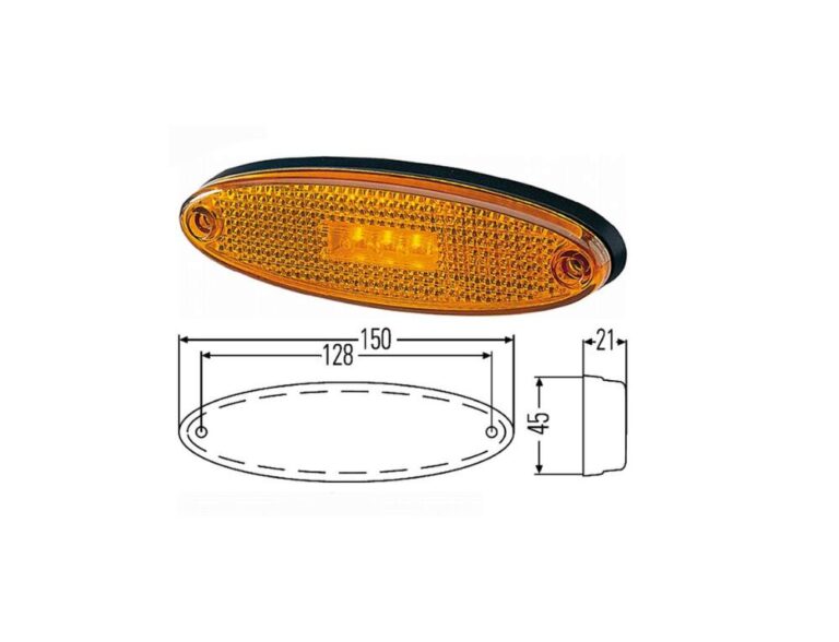 FAROLIM LATERAL LED AMBAR 24V