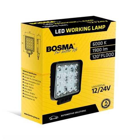 LUZ TRABALHO 12/24V 16XLED 32W 1900 LM