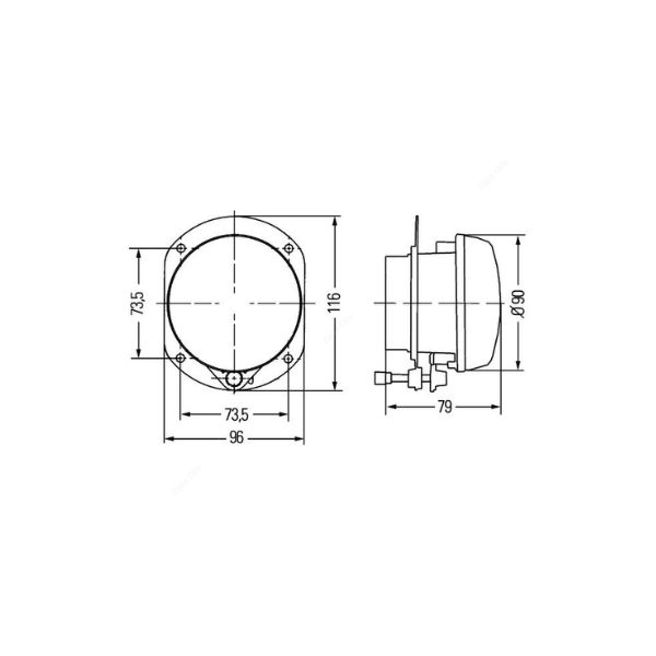 FAROL NEVOEIRO 24V 90MM