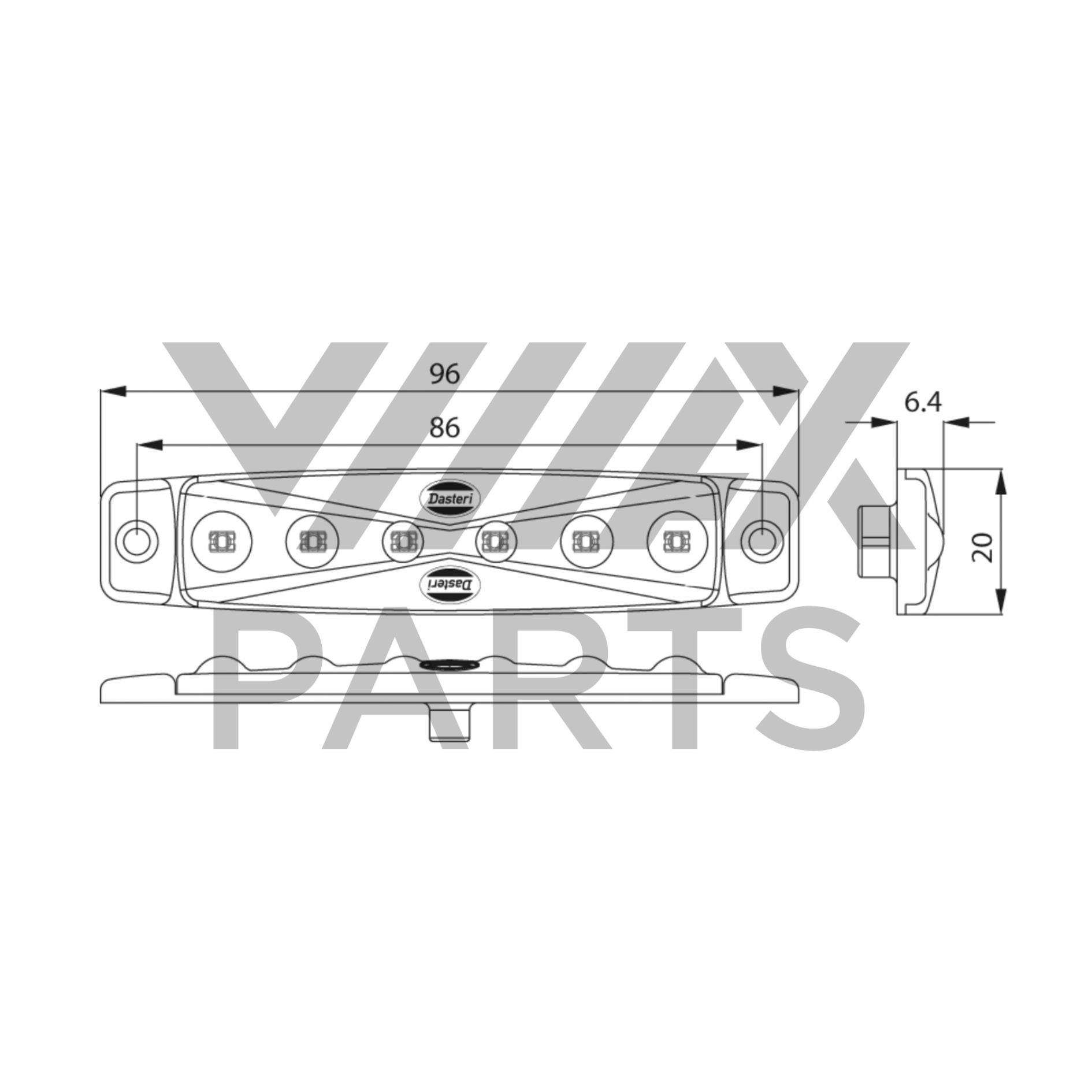 FAROLIM DIANTEIRO LED 24V