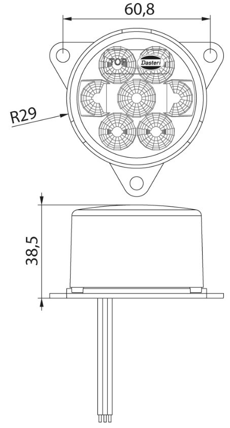 FAROLIM PISCA LED TRASEIRO 9-33V