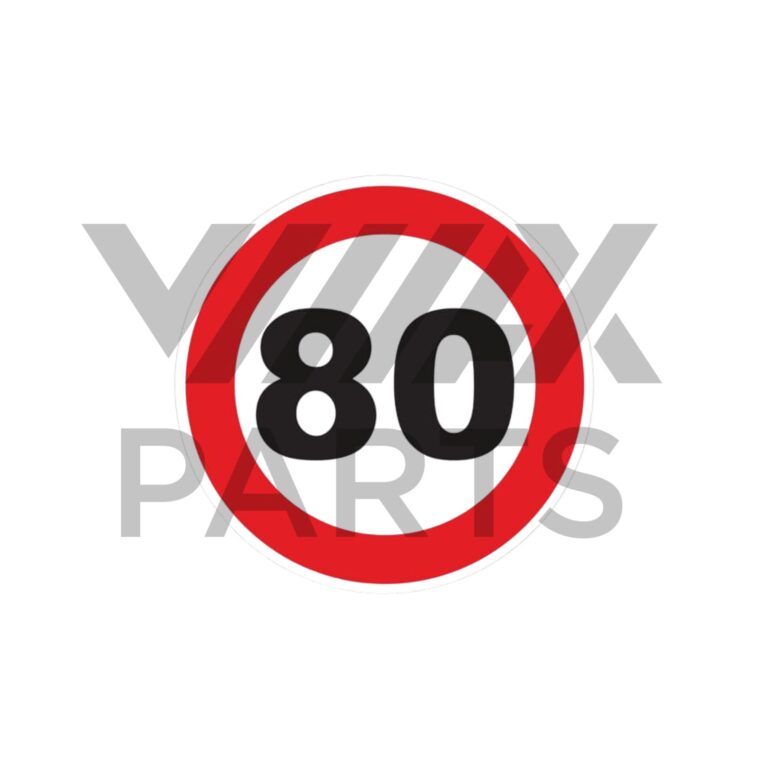 DISTICO AUTOCOLANTE “LIMITE VELOCIDADE 80”